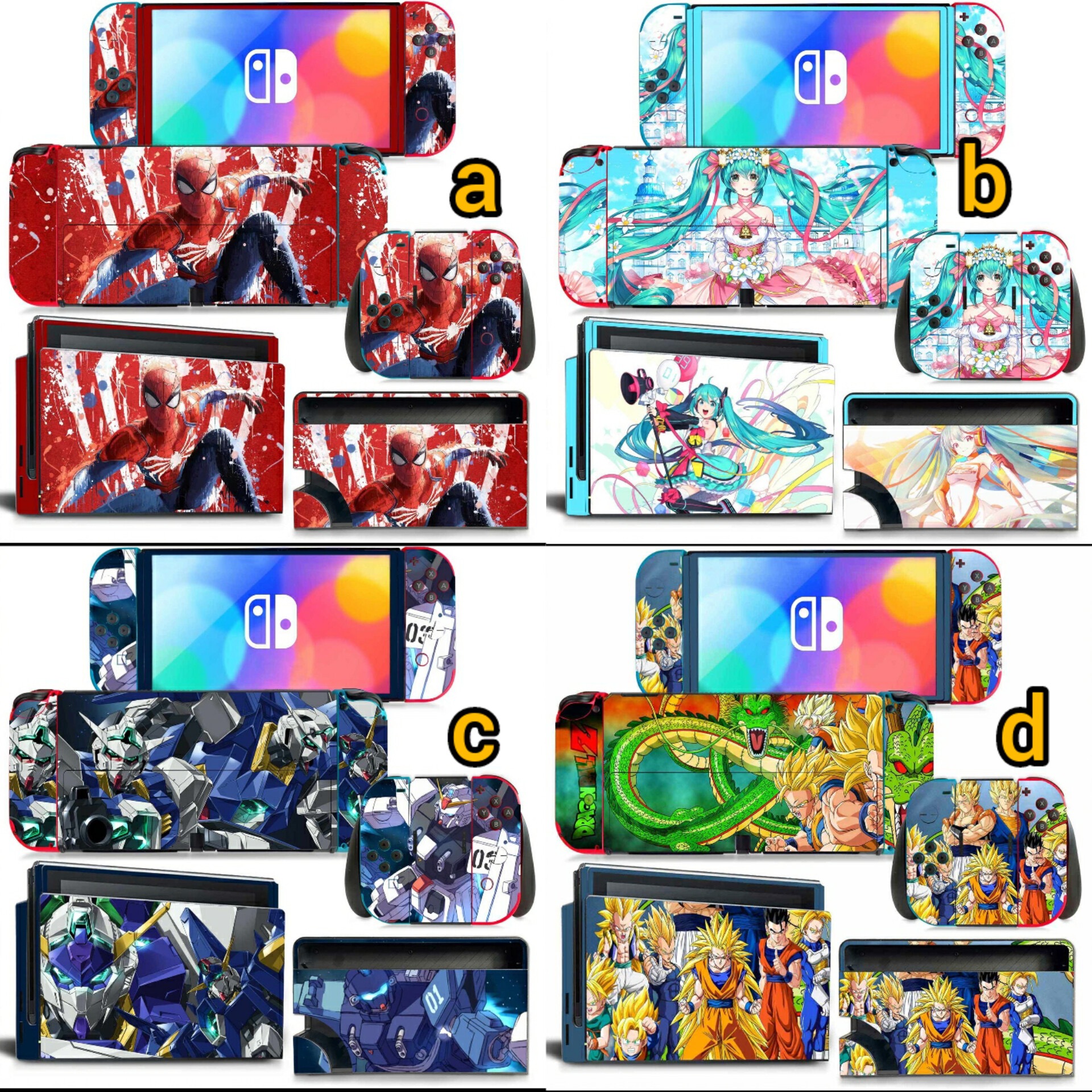 Tấm dán Skin dành cho nintendo switch oled dán decal full body Switch Oled