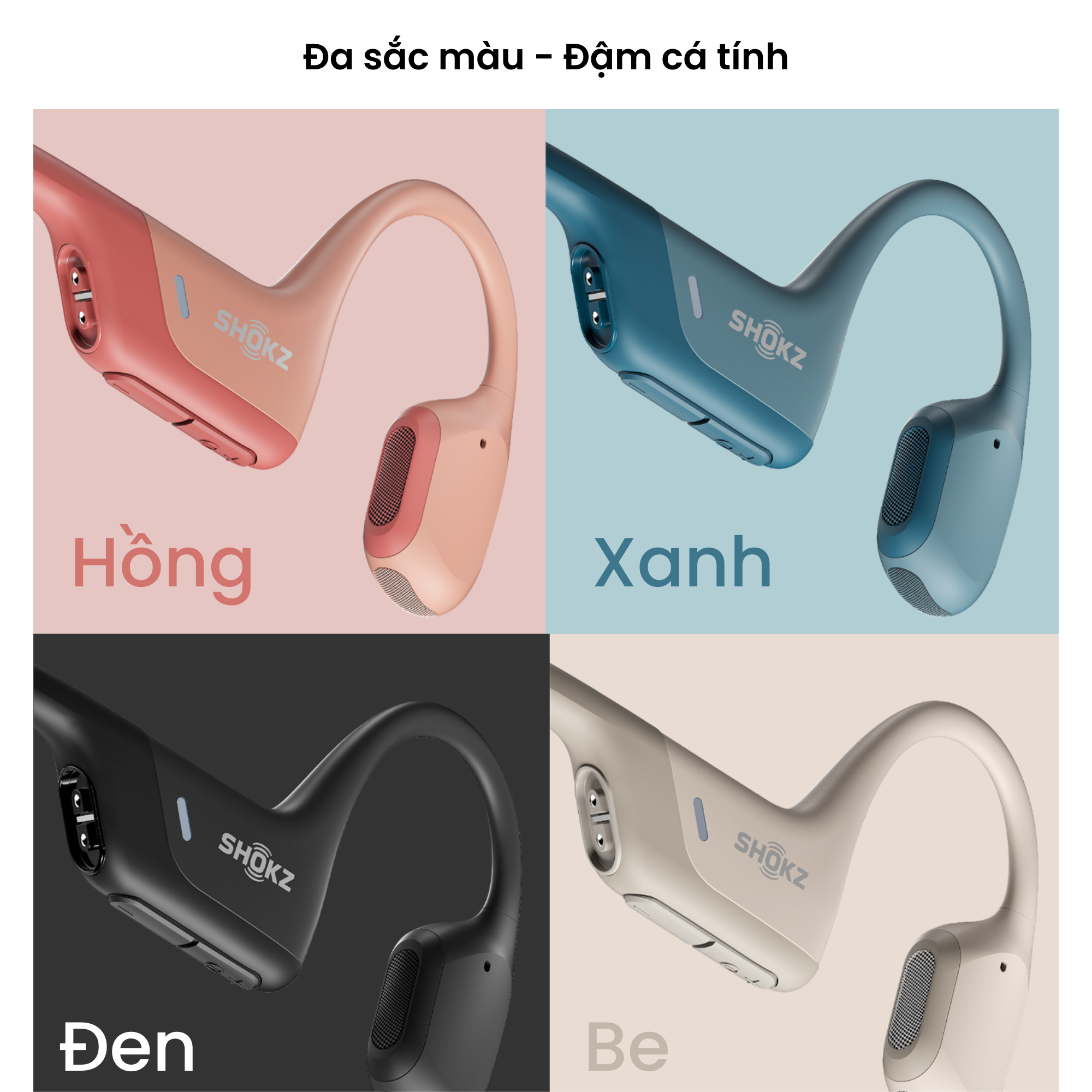 Tai Nghe Bluetooth Thể Thao Truyền Âm Thanh Qua Xương SHOKZ OPENRUN PRO S810 Màu Xanh Dương - Hàng chính hãng