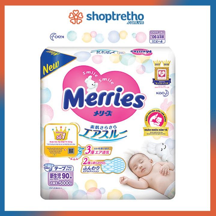 Bỉm dán Merries Newborn90 Nhật Bản (dưới 5kg)