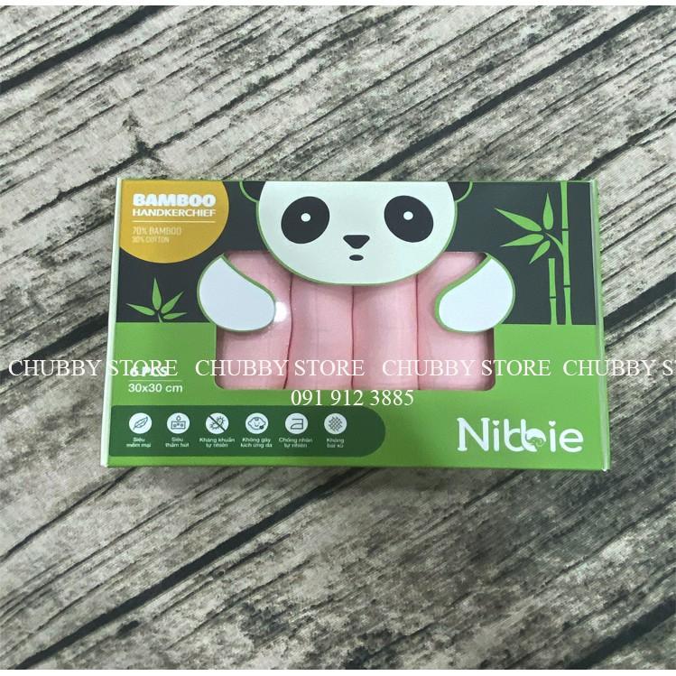 Hộp 6 chiếc khăn sữa sợi tre NIBBIE