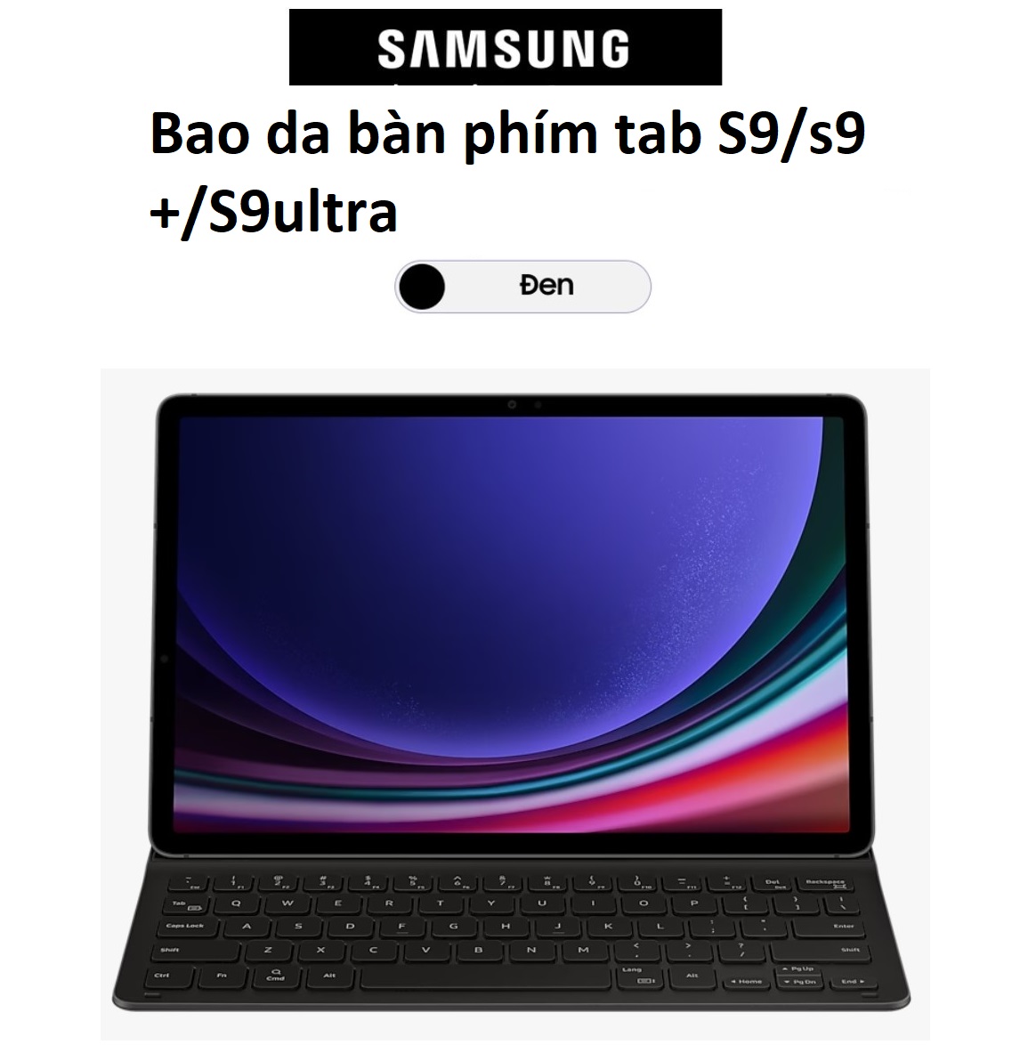 Bao da Kiêm bàn phím samsung Tab S9/S9+/S9ultra Bản slim-Hàng chính hãng