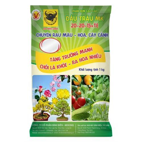 Phân Bón 20-20-15 - 3 Màu Cao Cấp Đầu Trâu NPK