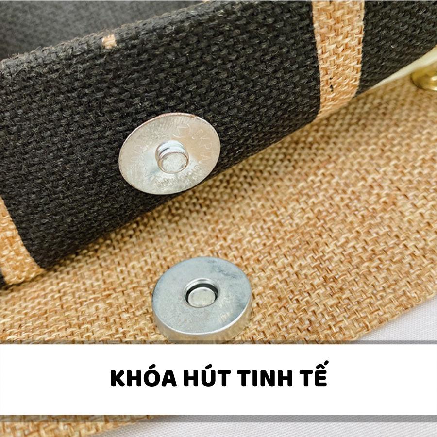 Túi Xách Nữ Kẻ Sọc Đeo Vai Form Lớn Đi Học & Công Sở Phong Cách Thời Trang Hàn Quốc - Mã XT060