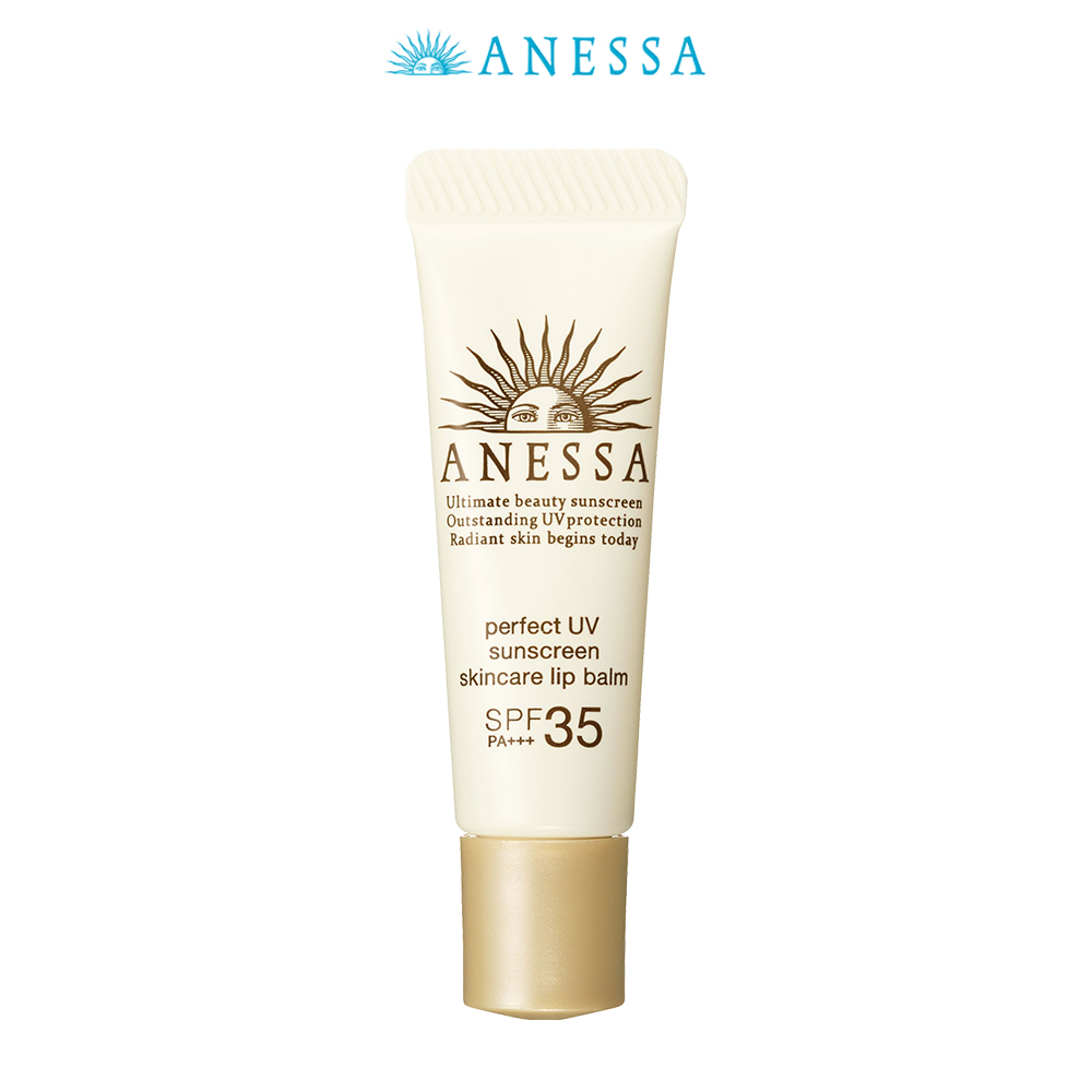 Bộ đôi Kem chống nắng dưỡng da dạng sữa bảo vệ hoàn hảo Anessa SPF 50+ PA++++ 60ml và Son dưỡng môi chống nắng Anessa Perfect UV Lip Balm SPF 35 PA+++ 5g