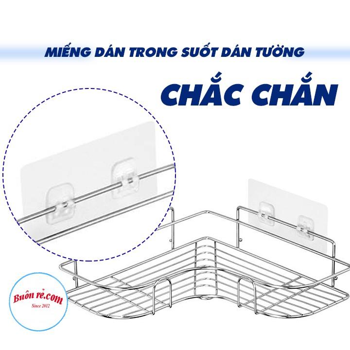 Kệ inox dán góc tường - giá đựng đồ trong nhà tắm cao cấp