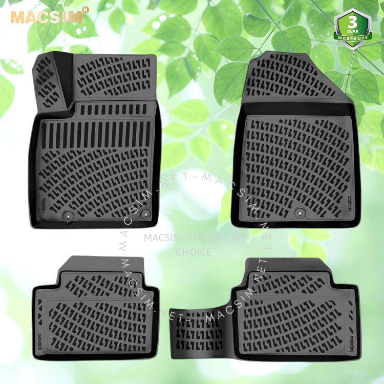 Thảm lót sàn ô tô nhựa TPU Silicon Hyundai Kona 2017- Nhãn hiệu Macsim