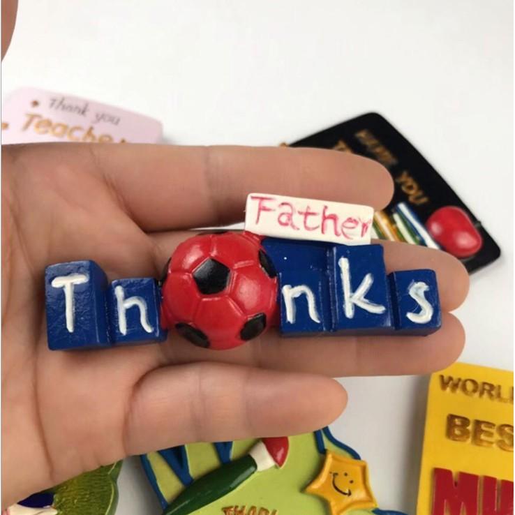 *HN* Charm Thanks dùng trang trí tủ lạnh, dán thiệp ngày của Mẹ, ngày Nhà giáo, DIY