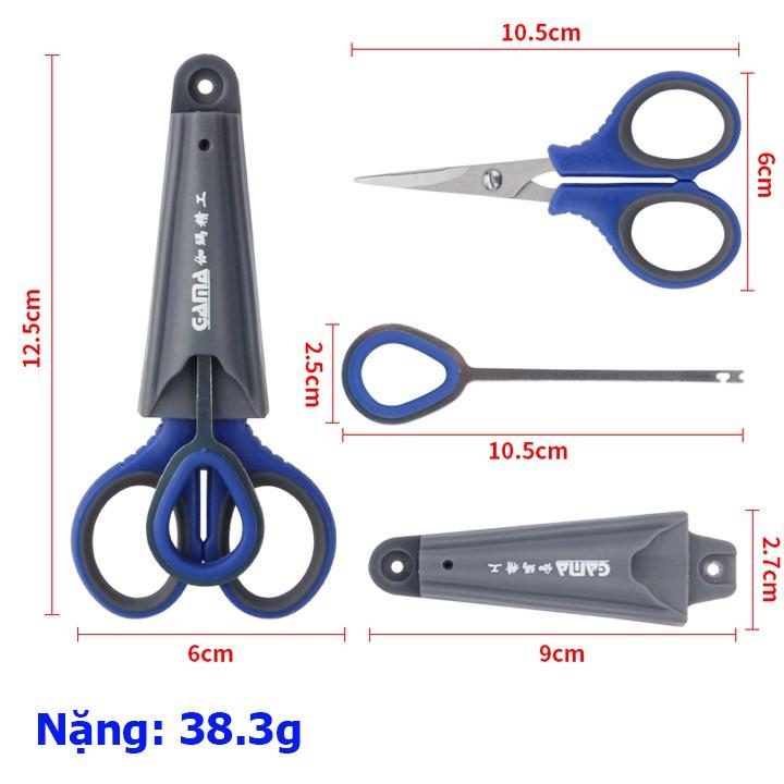 Bộ Kéo Cắt Thẻo Đồ Câu+Gỡ Lưỡi Câu +Gắn Thùng Câu Đài K-106