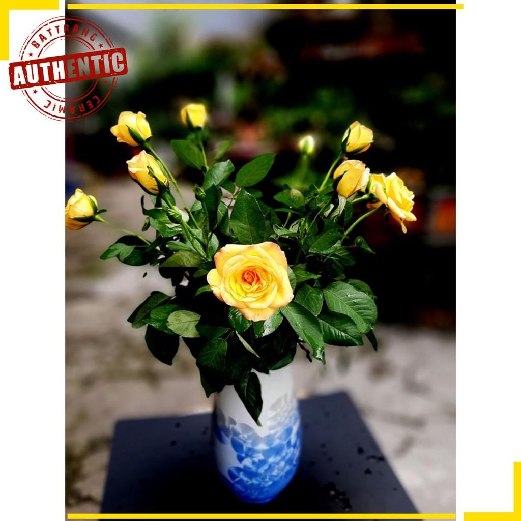 BÌNH CẮM HOA SIZE LỚN ,MEN KẾT TINH XANH