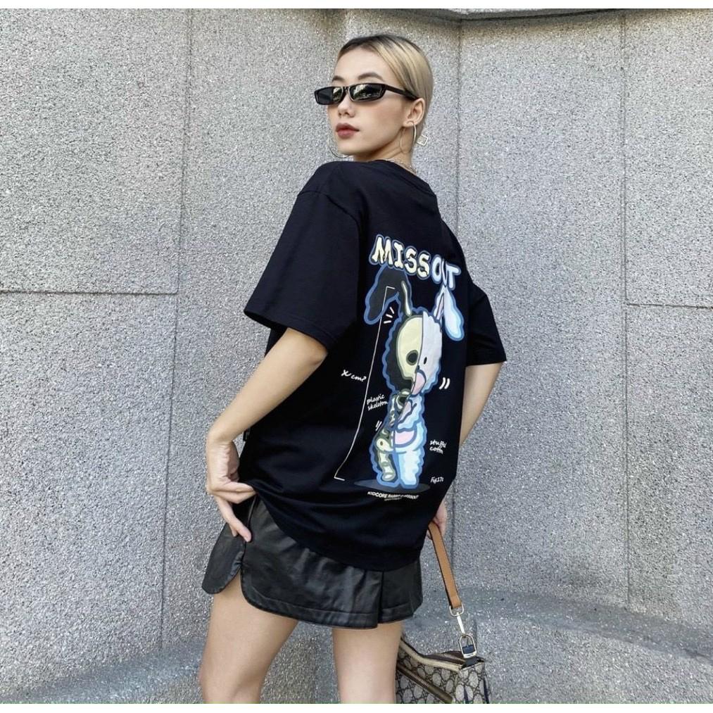 Áo Thun Local Brand Missout Thỏ Nam Nữ Tay Lỡ Oversize Unisex Full Mạc