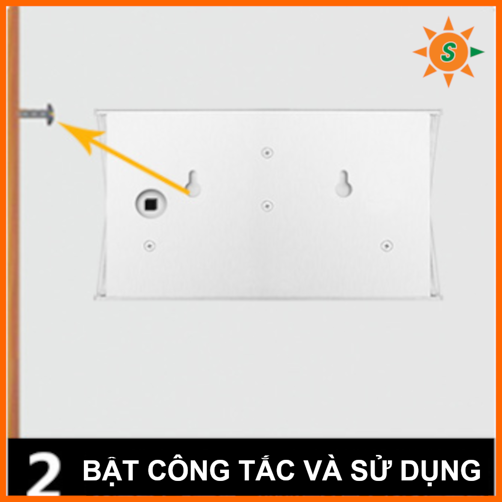 Đèn năng lượng mặt trời vỏ Inox 304 ngoài trời chống nước nhỏ gọn ốp tường chiếu sáng lối đi hành lang cầu thang