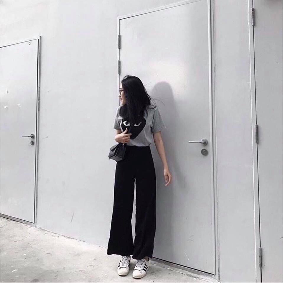 Quần ống rộng lưng cao hack dáng siêu hot