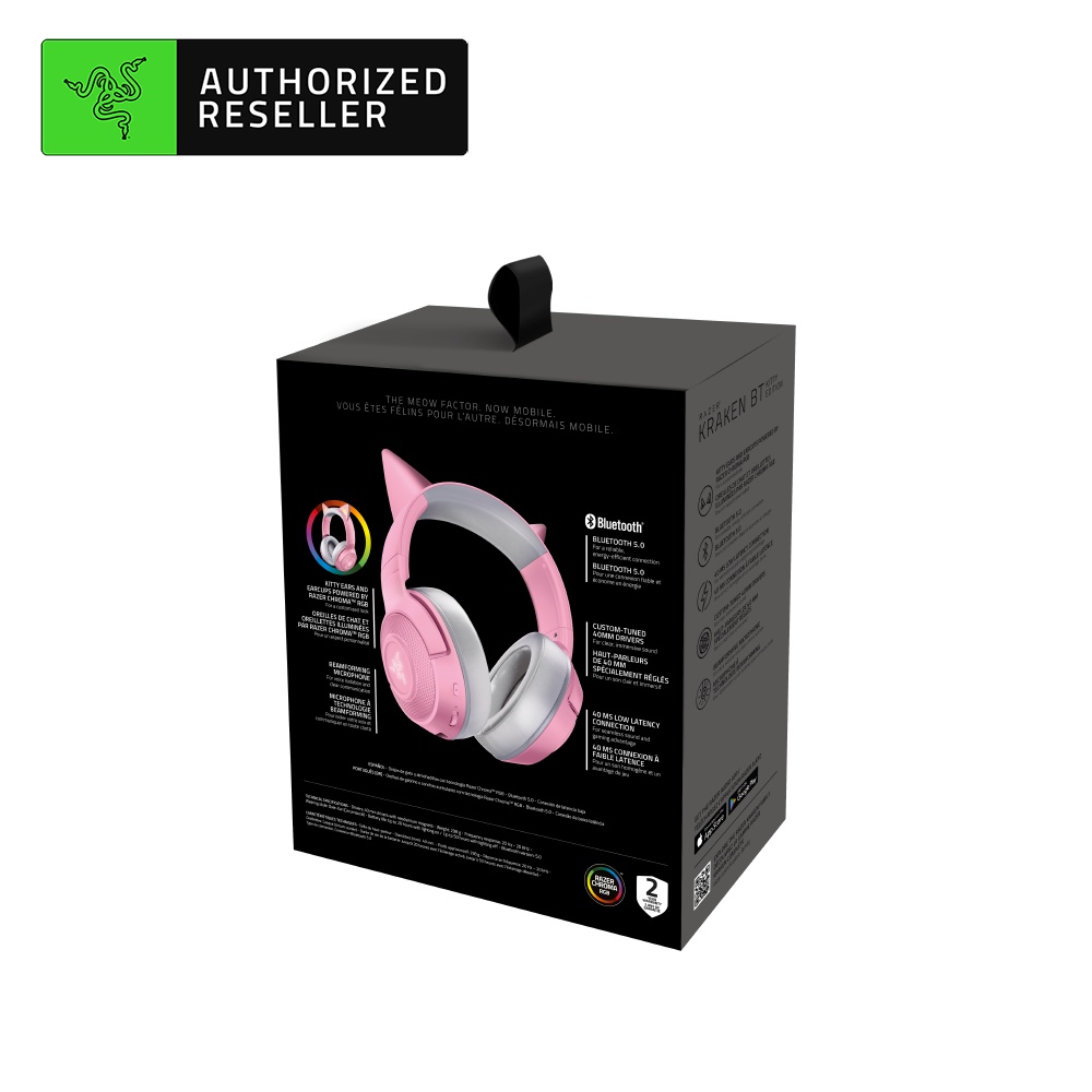 Razer Kraken BT Kitty Tai nghe chơi game Bluetooth không dây với Razer Chroma RGB - Hàng nhập khẩu