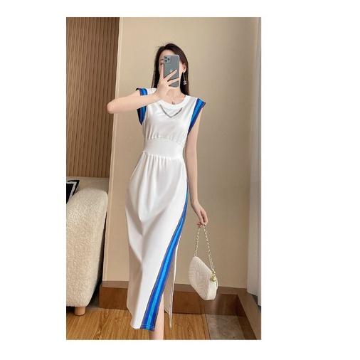 ĐẦM SUÔNG VIỀN XANH CỔ PHỤ KIỆN