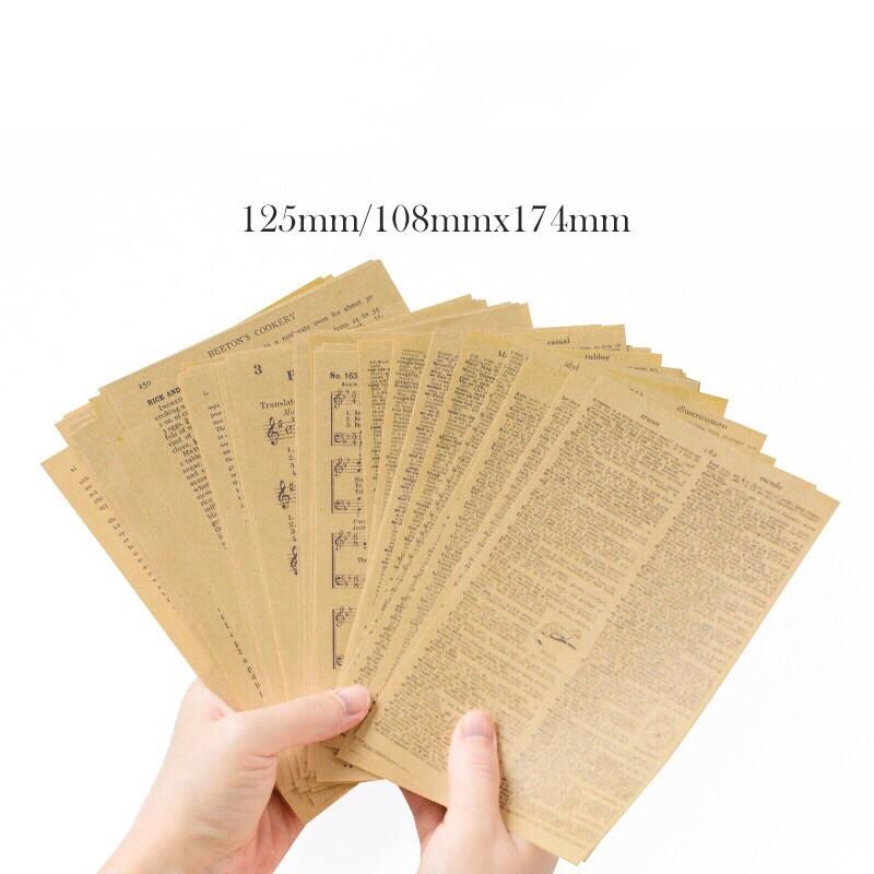 Tập Giấy Báo Trang Trí Sổ Hoạ Tiết Cổ Điển - Crafting Paper (10 Tờ