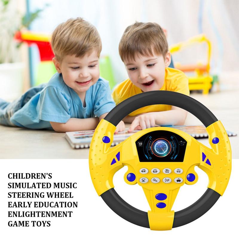 Mô Phỏng Lái Xe Phi Công Phụ Vô Lăng Eletric Đồ Chơi Trẻ Em Có Âm Thanh Nhạc Trẻ Em Giáo Dục Xe Đẩy Lái Xe Thanh Nhạc Đồ Chơi