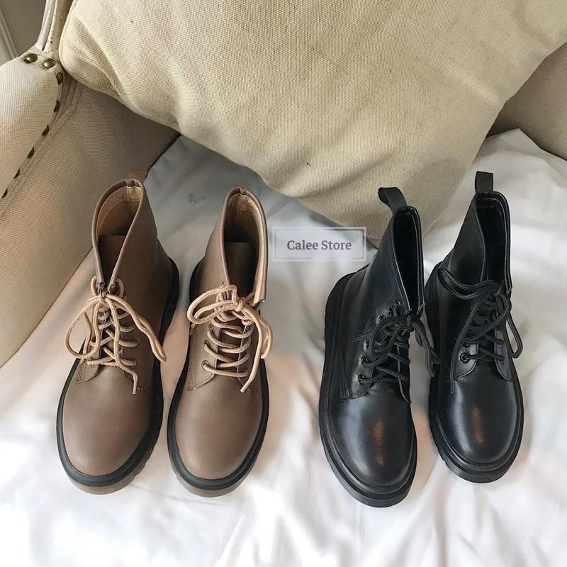 (ẢNH THẬT) Boots dáng dr martens cao cổ, giày da mềm chất đẹp, màu đen nâu chuẩn size, dễ phối đồ. Bốt có sẵn đủ size