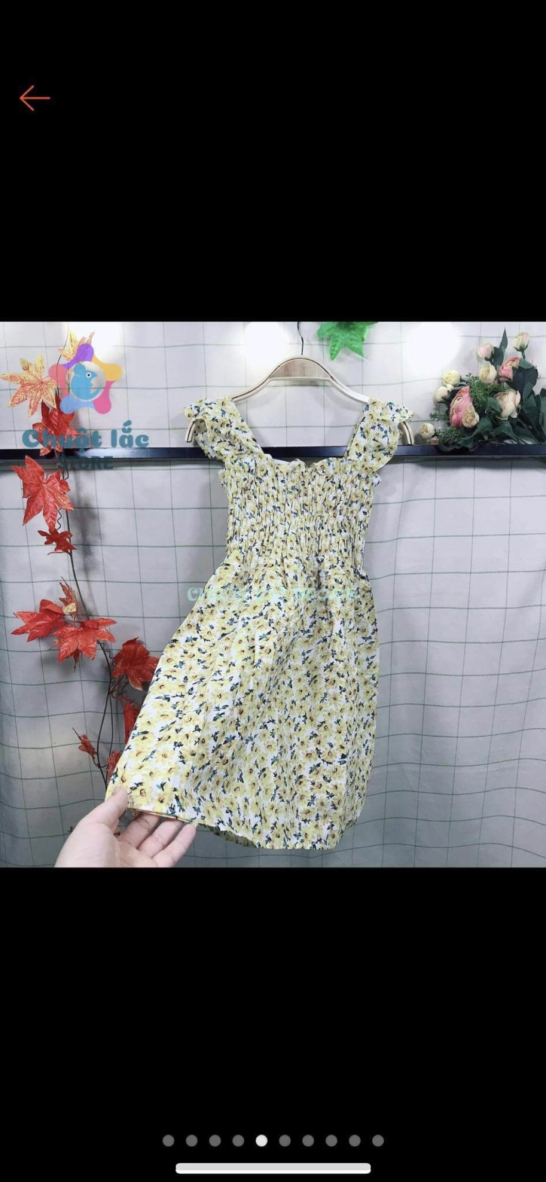 Váy hoa nhí thô mềm mát dành cho bé gái