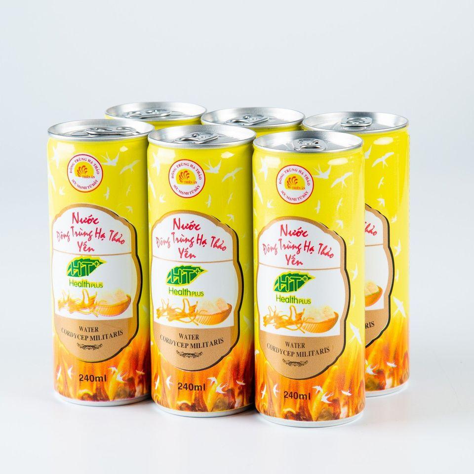 Thùng 24 lon Nước Yến Đông Trùng Hạ Thảo Đóng Lon 240ML (Yến Heathplus) THIÊN ÂN