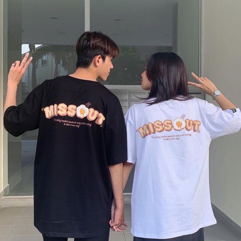Áo thun unisex tay lỡ EGGS LOGO || Hany shop