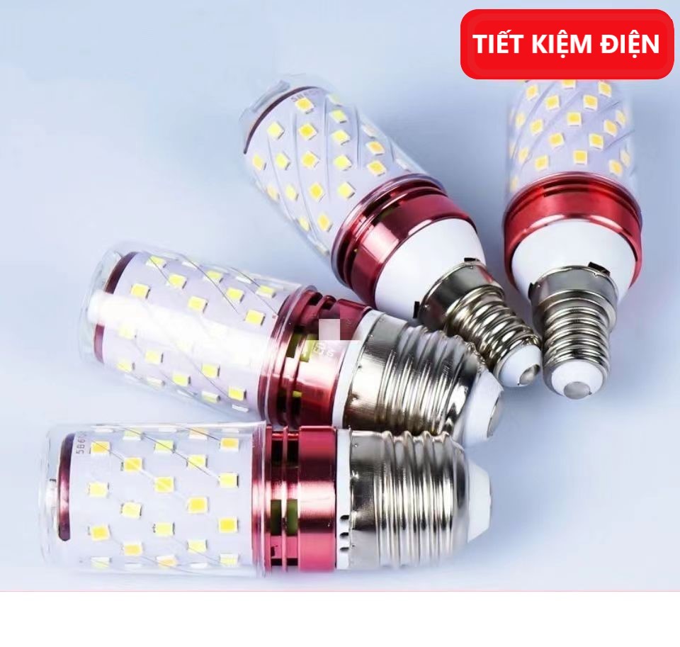 Bóng Led Bắp Ngô 12W 3 Chế Độ Ánh Sáng Trắng - Vàng - Trung Tính - Đui E14 và E27