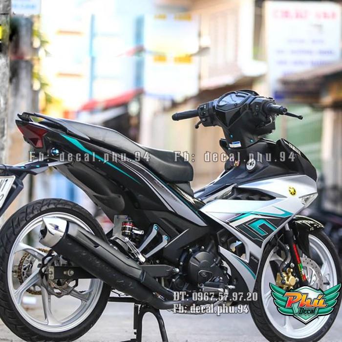 Tem rời EX 150 LC đen bạc