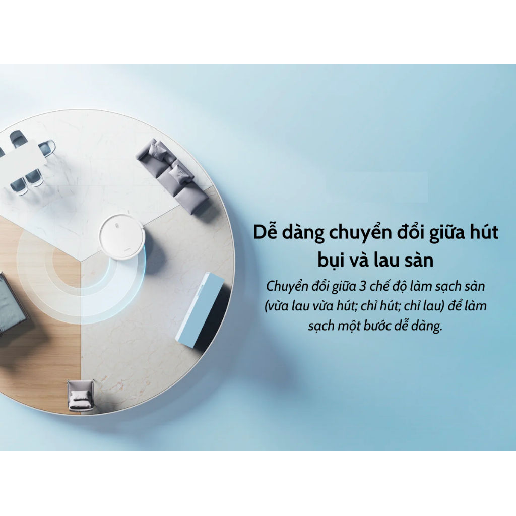 Robot Hút Bụi Lau Nhà Xiaomi Robot Vacuum E10 EU - Lực Hút 4000 Pa - Hàng Chính Hãng, Bảo Hành 12 Tháng