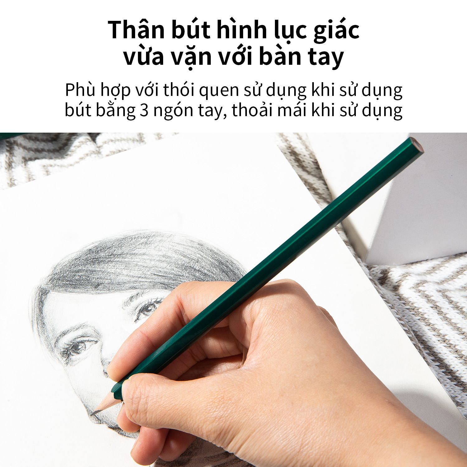 Bút chì lục giác Deli - loại 2B/HB - 10 chiếc/hộp - 33311 / 33312