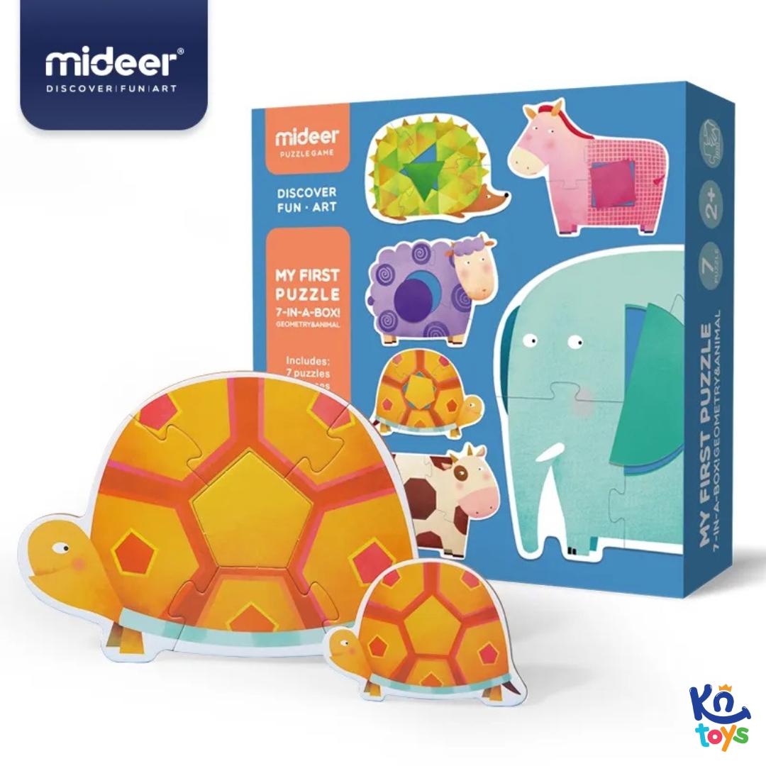 Đồ chơi ghép hình Mideer MD3022 Geometry & Animal Puzzle - Hình Học và Động Vật
