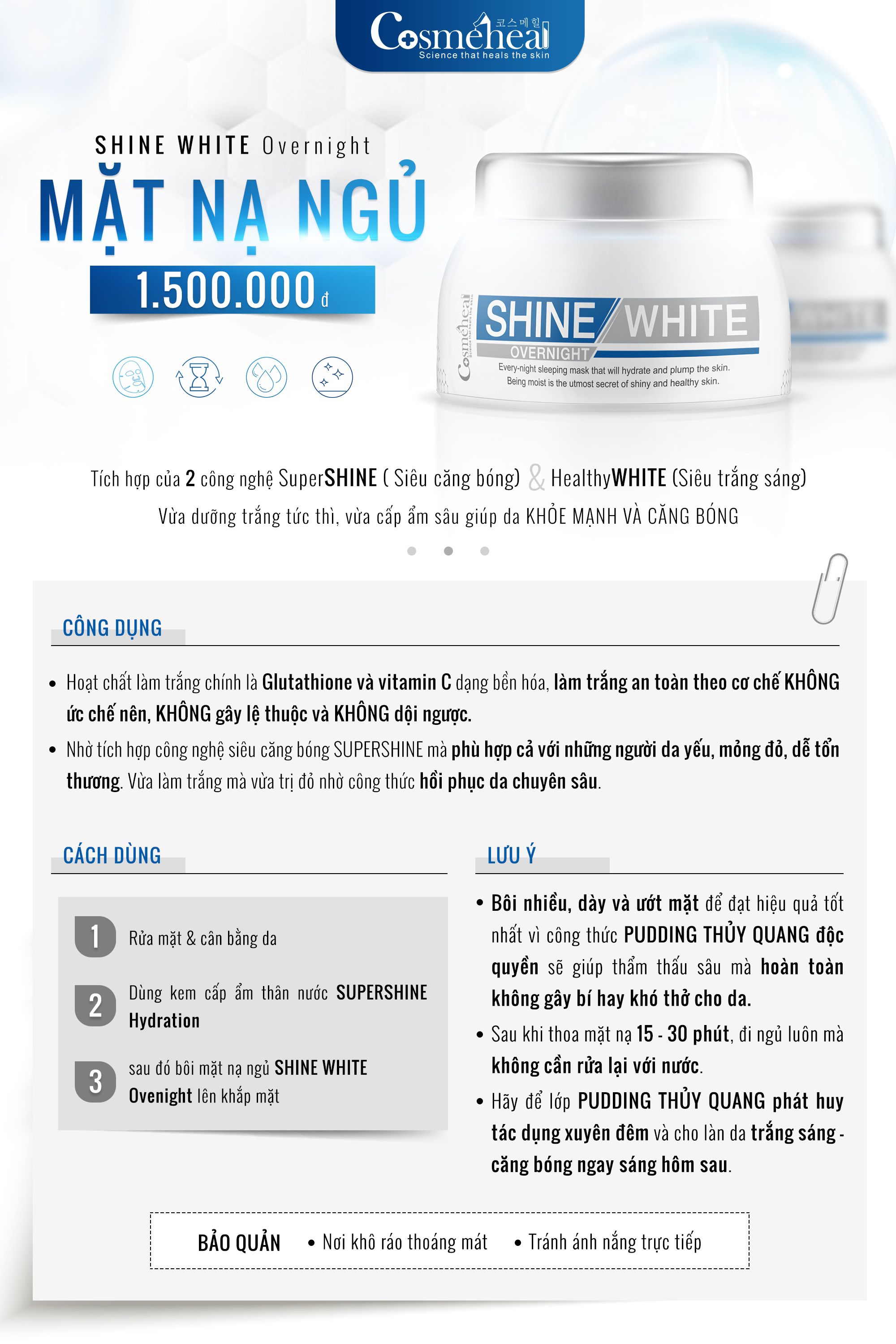 Mặt nạ ngủ Shine White Over Night