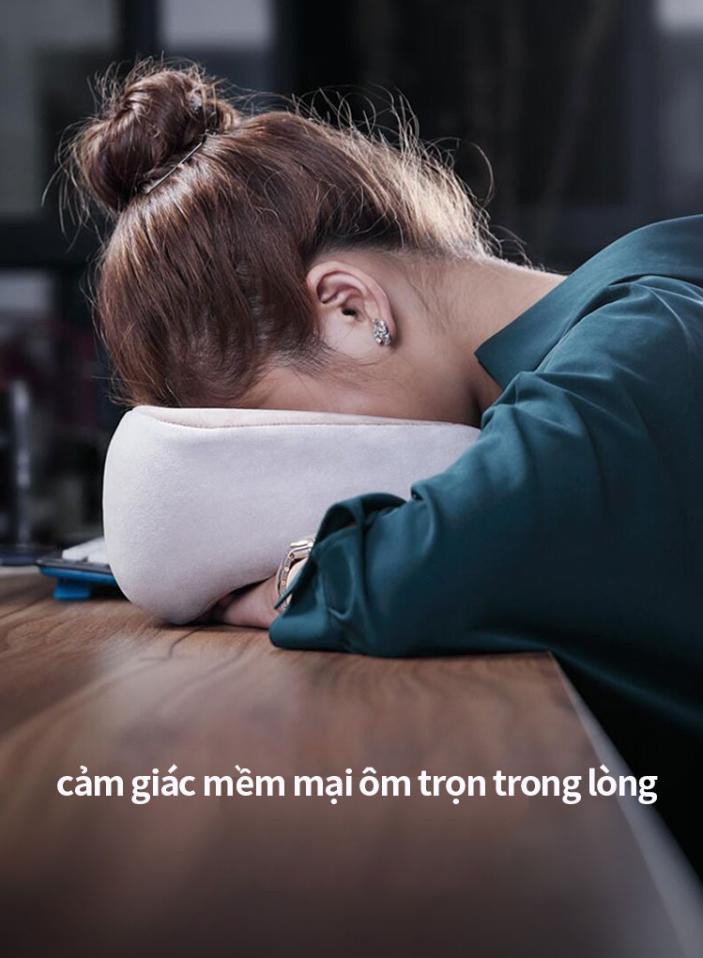 Gối mát xa cổ. Gối massage vai gáy vòng cổ chữ U đa năng cao cấp, mô phỏng mát xa 3D