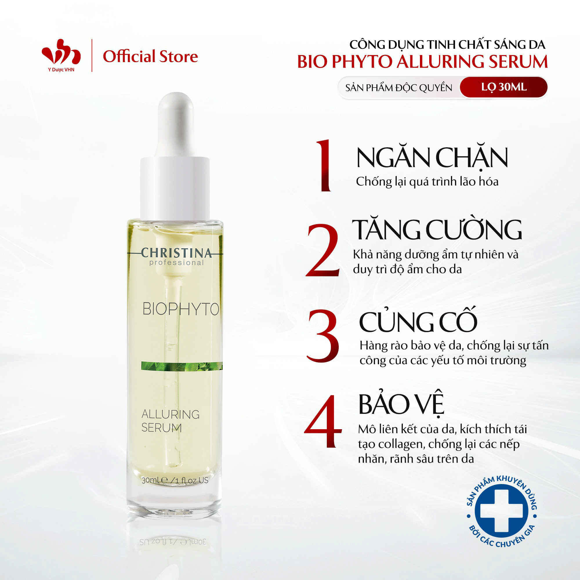 Tinh Chất Sáng Da Bio Phyto Alluring Serum CHRISTINA Hỗ Trợ Làm Căng Bóng Và Tăng Đàn Hồi Lọ 30ml