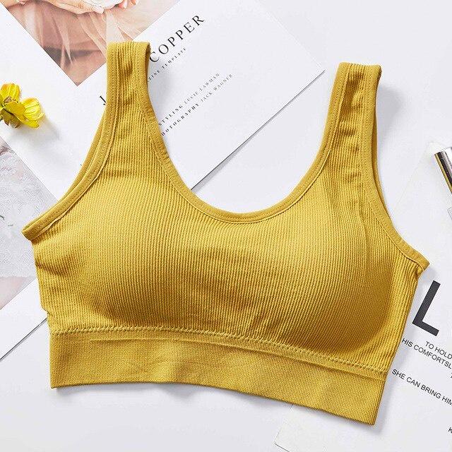 Fashion Women Tops Sexy Backless Tops Female Crop Top Stretch Camisoles Solid Color Sleeveless Vest Tank Top Cami Pad Lingerie