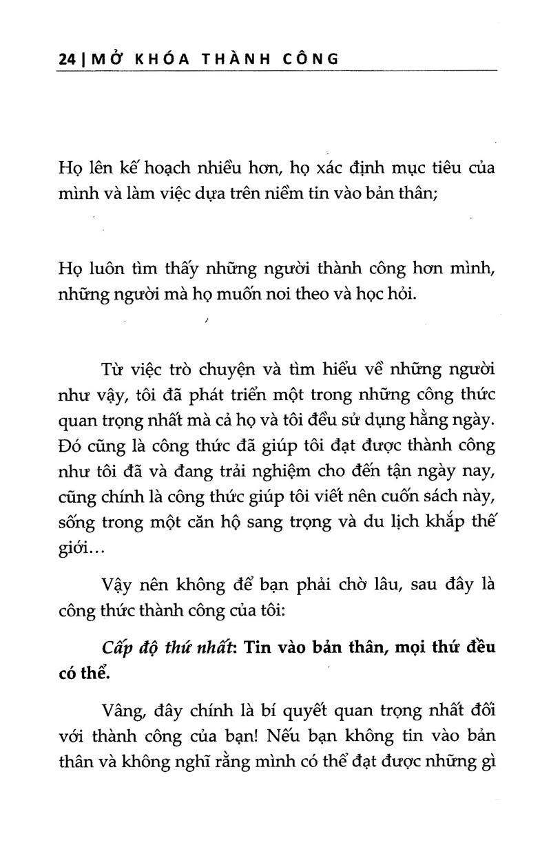 Mở Khóa Thành Công - Bí Quyết Để Luôn Tràn Đầy Động Lực Và Tự Tin Nhằm Đạt Được Thành Công Bạn Mơ Ước