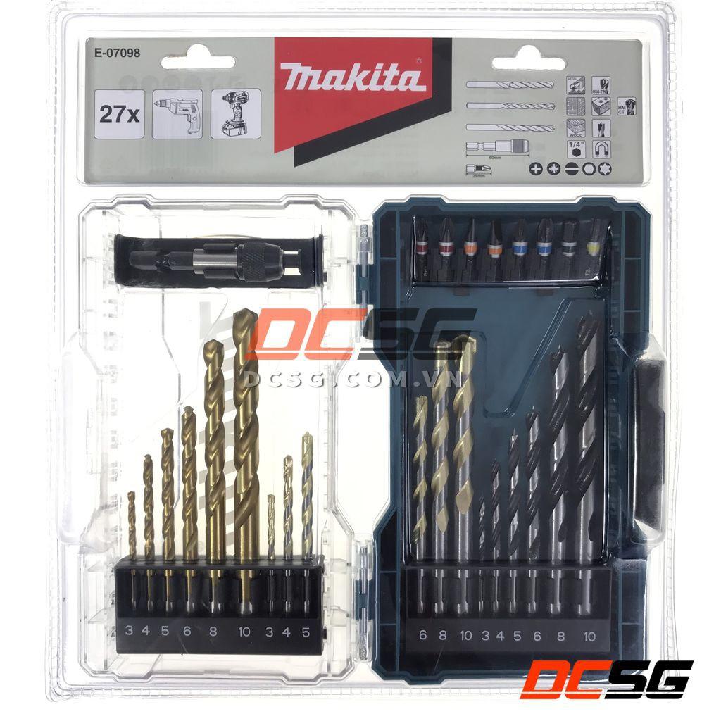 Bộ mũi khoan và mũi vít 27 chi tiết Makita E-07098 | DCSG