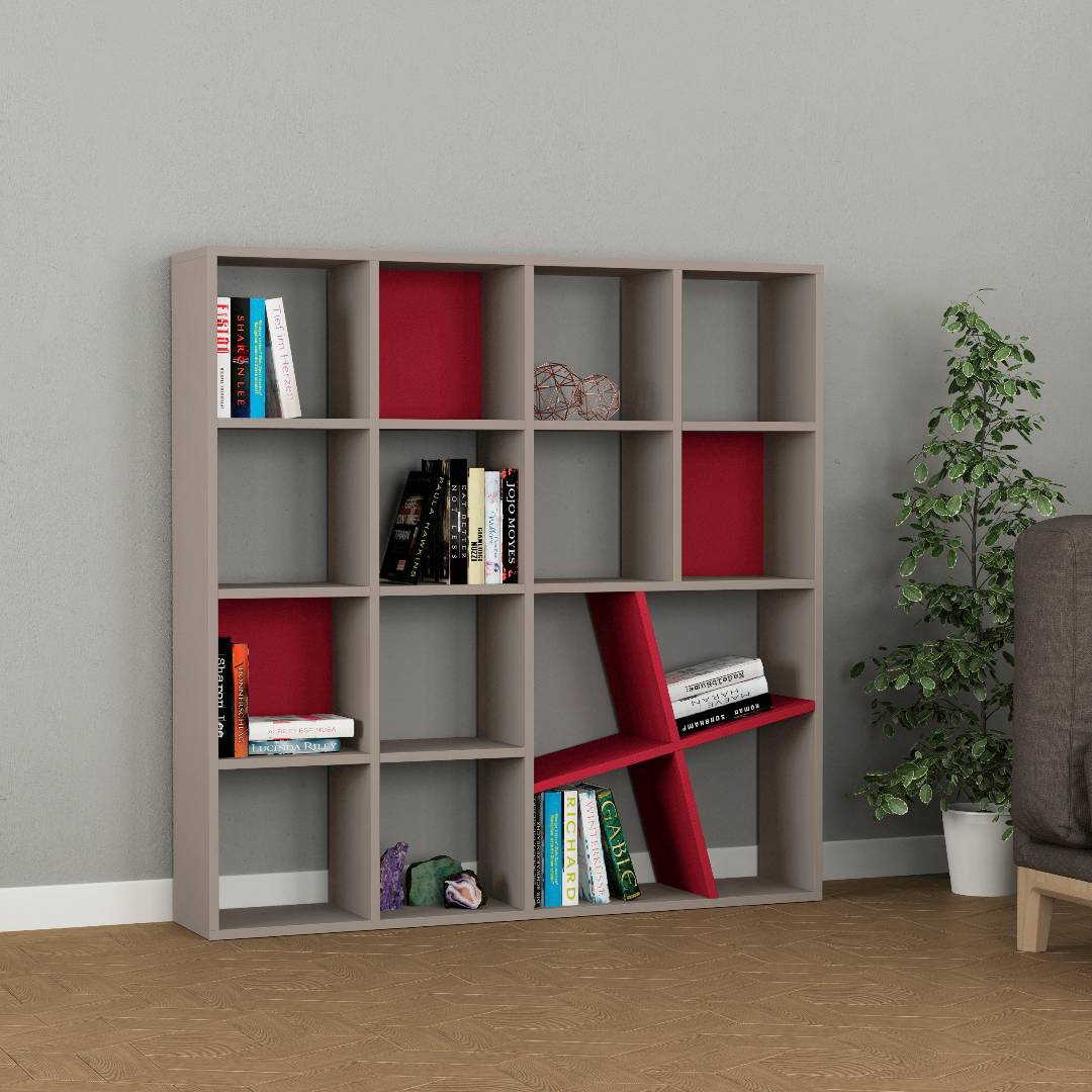 Giá sách bằng gỗ thiết kế hiện đại SMLIFE Brian