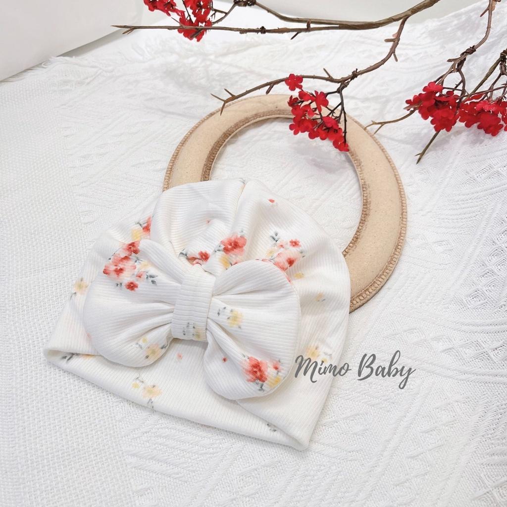 Mũ nón turban cotton nơ đáng yêu cho bé 6-10kg Mimo Baby MTB71