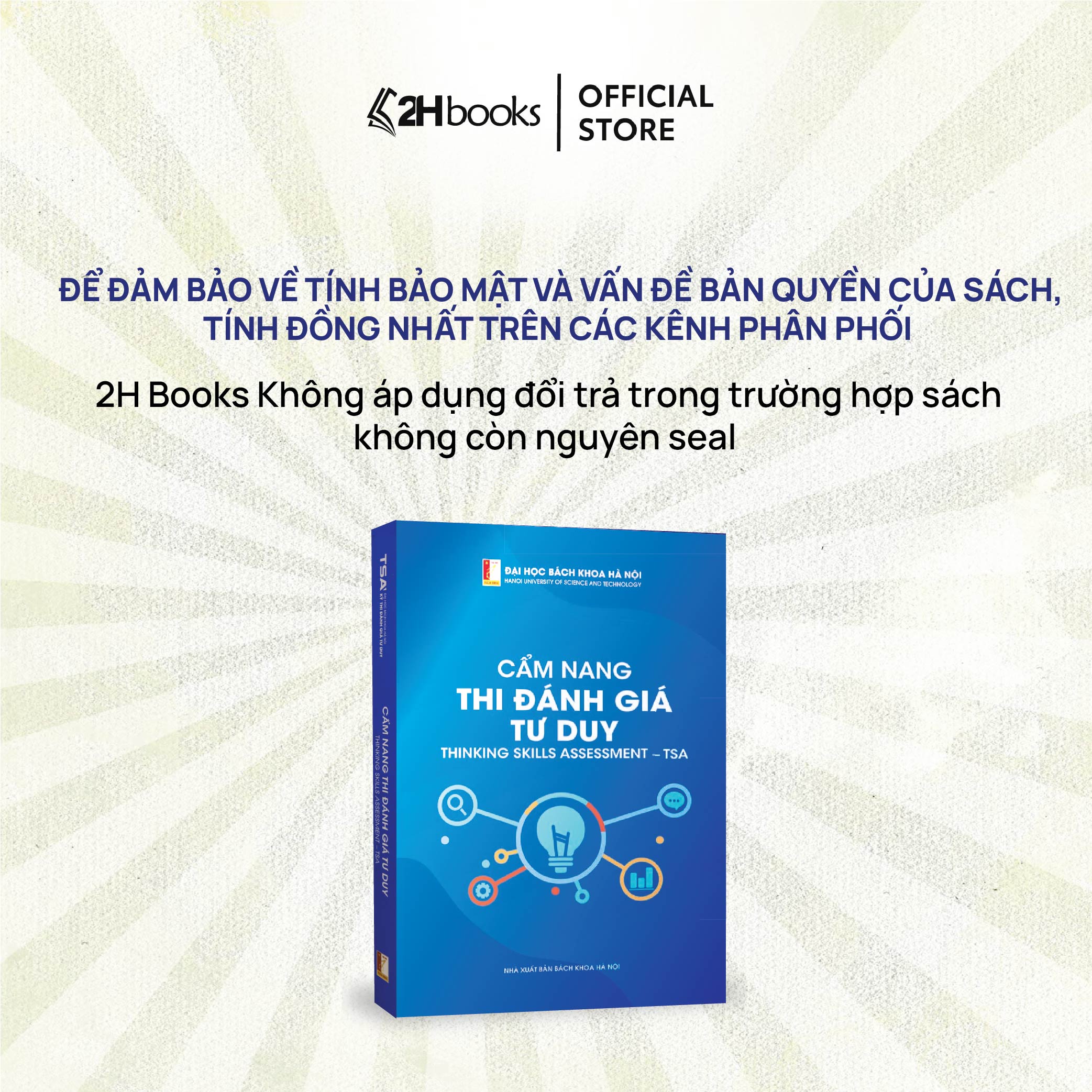 Sách Cẩm nang Thi Đánh giá Tư Duy Đại học Bách Khoa - TSA 2025, 2H Books