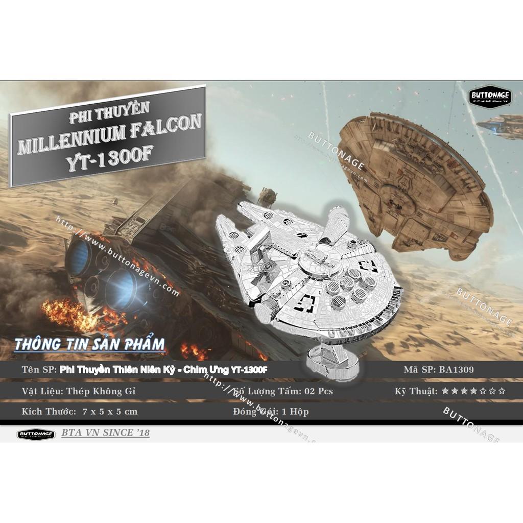 Mô Hình Lắp Ráp 3d Phi Thuyền Millennium Falcon YT-1300F