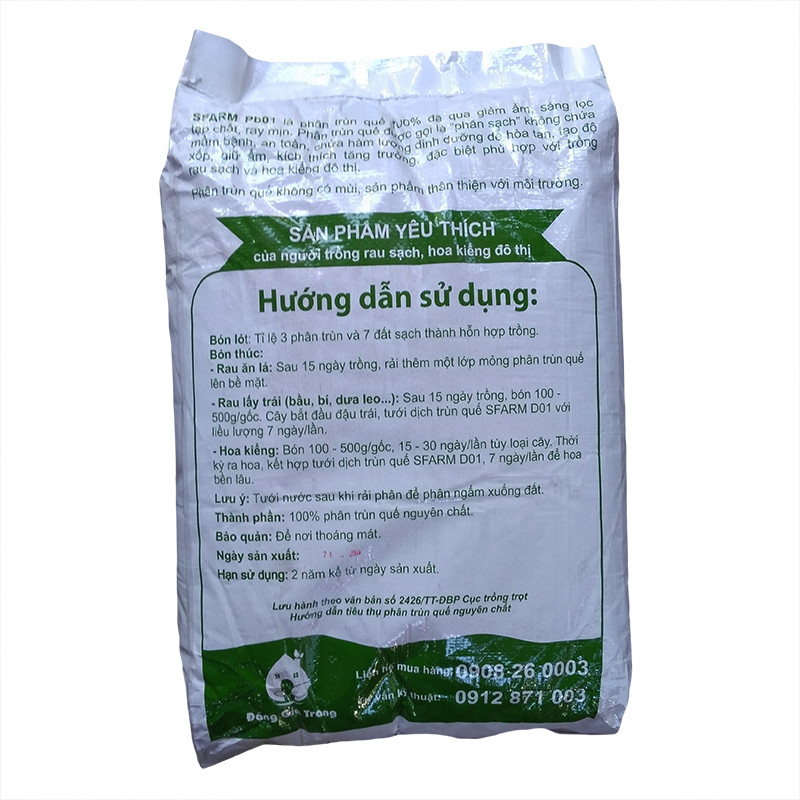 Phân trùn quế truyền thống Sfarm 10kg