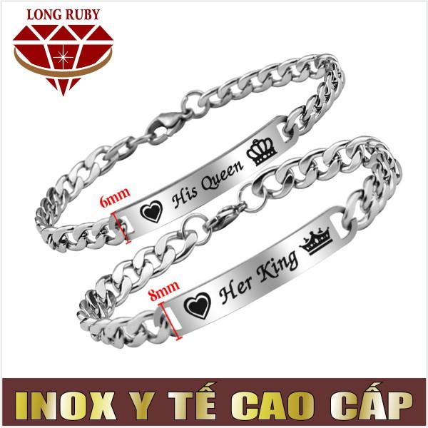 VÒNG TAY ĐÔI YÊU NHAU XINH | LẮC TAY CẶP INOX Chữ LOVE YOU