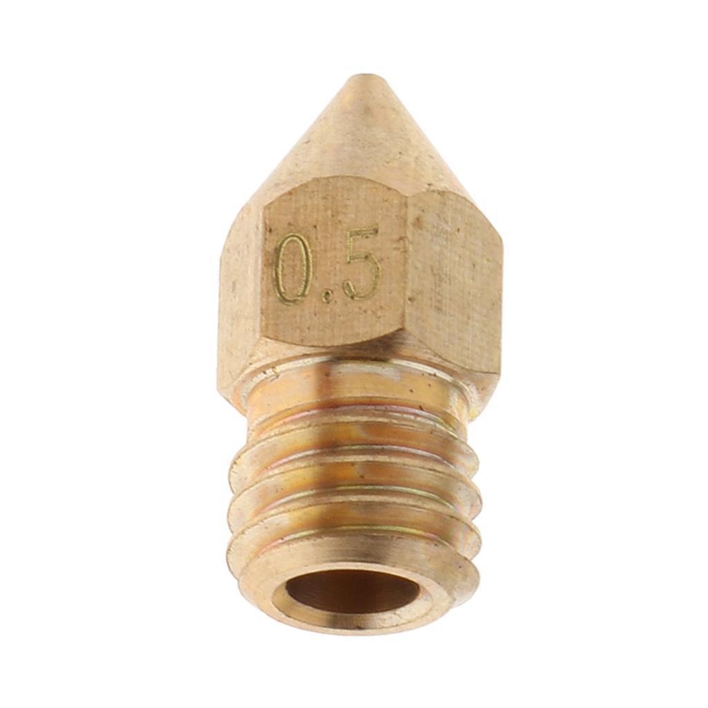 0.5mm Brass Extruder Nozzle Head Printhead for 3.0mm Filament 3D Printer