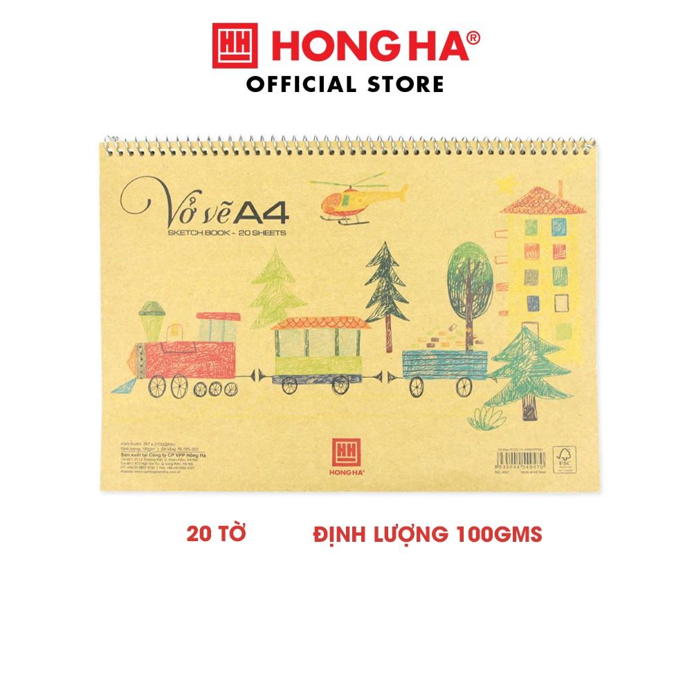 Vở vẽ lò xo Hồng Hà Green A4 thân thiện với môi trường - 4947