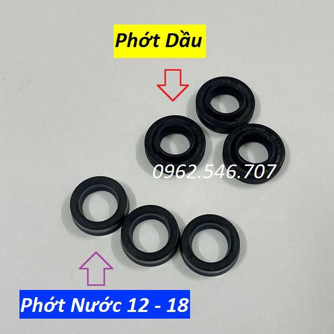 Phớt máy rửa xe mini bộ 6 gioăng phớt nước và phớt dầu cho máy xịt cao áp 12-18mm - phớt máy rửa xe mini