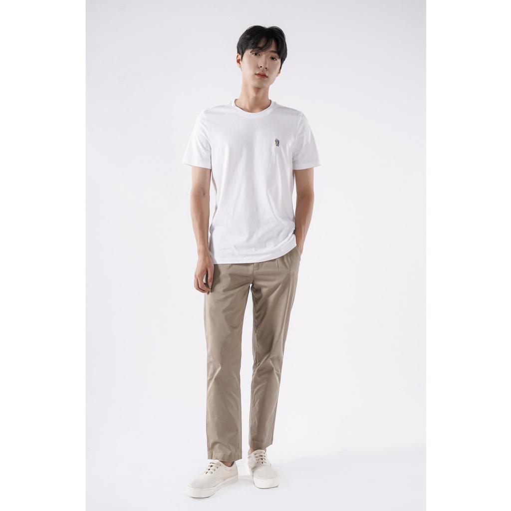 Áo thun nam tay ngắn thêu họa tiết form fitted vải cotton - 10S21TSH030 LASTORE MENSWEAR