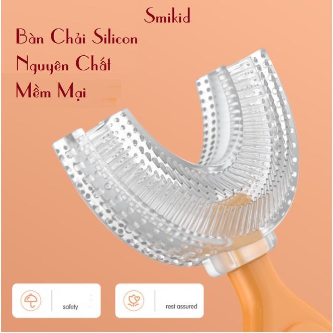 Bàn chải đánh răng cho bé chữ U bằng silicon mềm mại cho bé từ 2 đến 12 tuổi hình chim cánh cụt