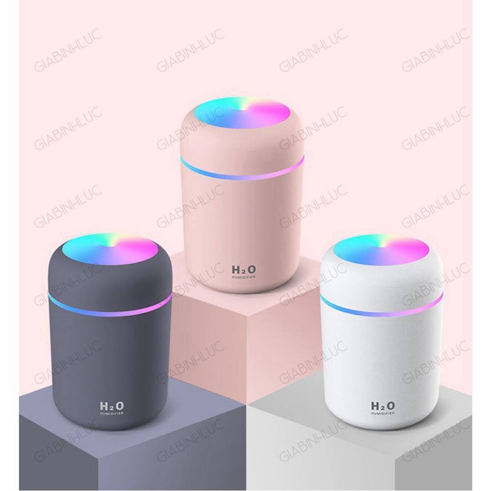 Máy Khuếch Tán Tinh Dầu HUMIDIFIER Có Đèn Led Dung Tích 300ml Xoay Nhiều Màu Máy Phun Sương Tạo Ẩm Dễ Chịu