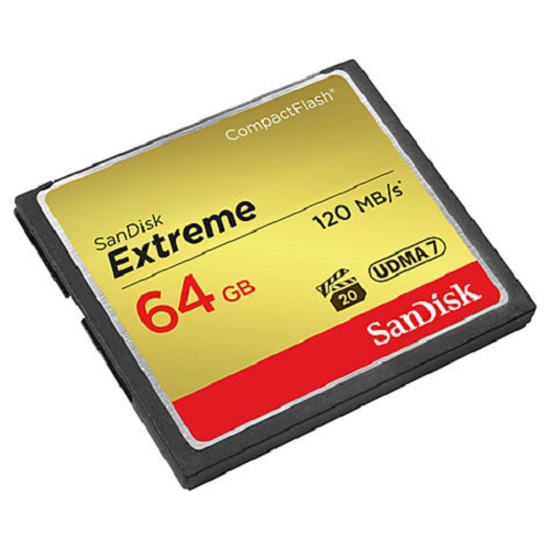 Thẻ Nhớ CompactFlash (CF) SanDisk Extreme 64GB 800X SDCFXSB-064G - Hàng Nhập Khẩu