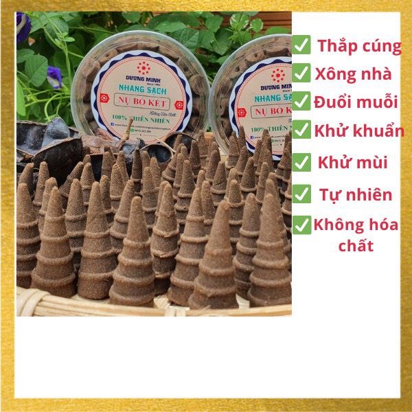 Nhang nụ Bồ Kết đuổi muỗi xông nhà Dương Minh 100% thành phần tự nhiên hương không hóa chất nhang nụ thảo mộc khử khuẩn