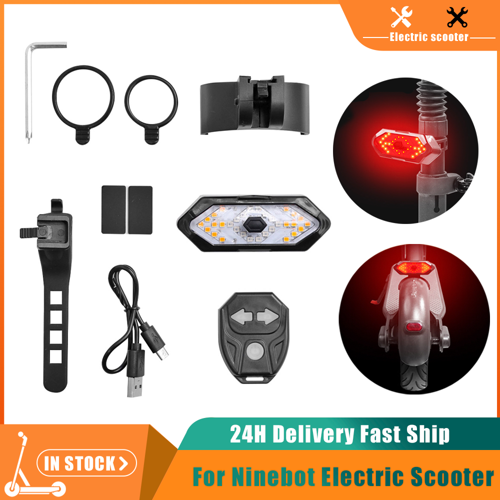 LED Turn Tín hiệu ánh sáng Đèn đuôi sau cho NineBot Max G30 Tra ga điều khiển không dây điều khiển từ xa USB Màu sắc cảnh báo sạc lại: MAX G30
